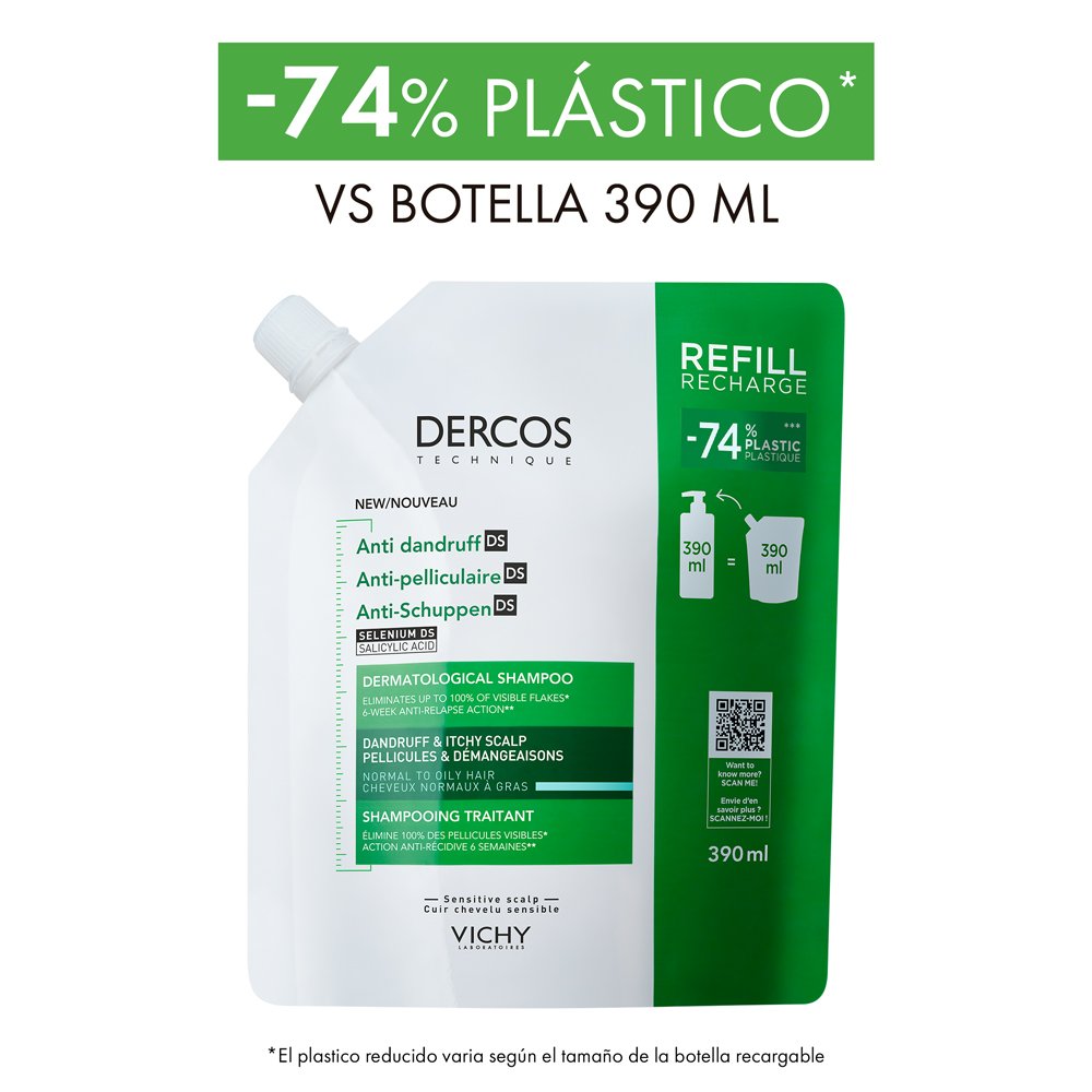 DERCOS ANTI-DANDRUFF DS SHAMPOO REFILL NORMAL TO OILY HAIR